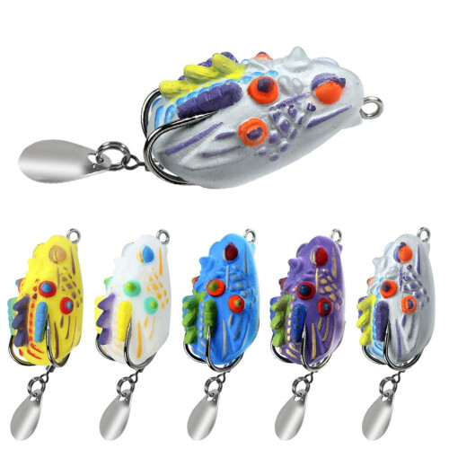Mini Frog Soft Bait 35 mm Leurre de pêche bionique double 1