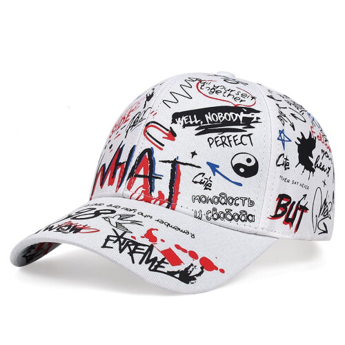 Graffiti Basebollkeps Unisex Justerbar Solhatt 1