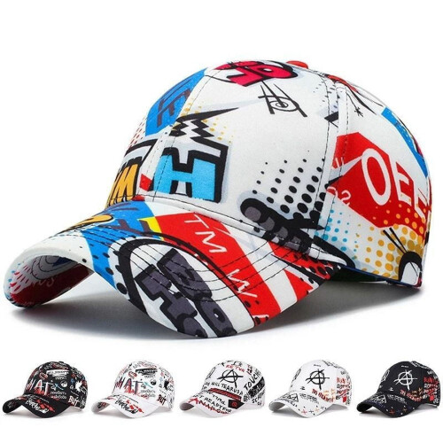 Graffiti Basebollkeps Unisex Justerbar Solhatt 2