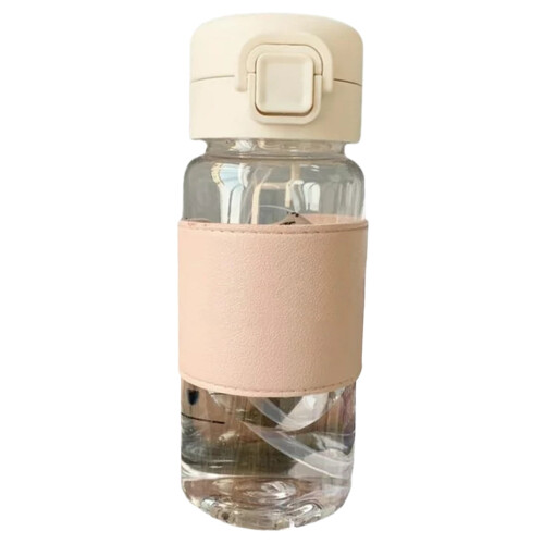 Water Bottle Spring Sippy Cup with Leather Cover 1