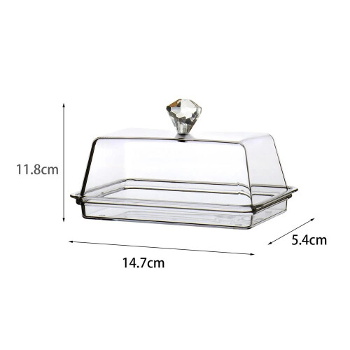 beurrier transparent avec couvercle (1 pièce) 1
