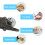 Cat Muzzle and Boots Set Breathable Anti-Bite Reusable 4