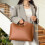 Dames laptoptas set waterdicht leer 2-delig 2