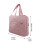 AuroraX File Folder Bag Pink 8.5x11 in with Pockets Zipper 3