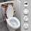 Ensemble de housse de siège de toilette avec étoiles et libellules 3