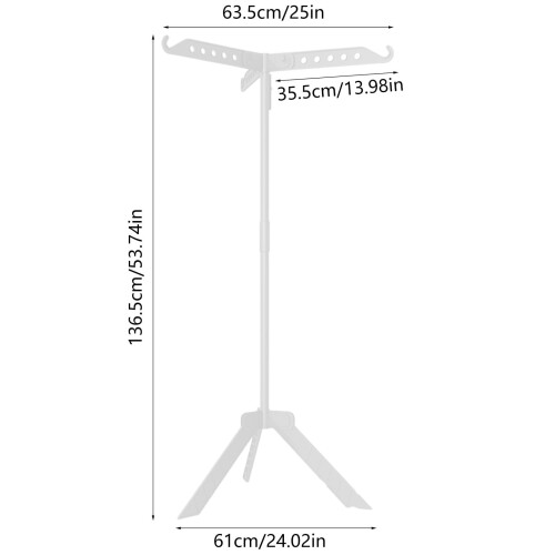 Floor Drying Rack Foldable360 Rotating Adjustable Height 2