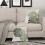 Conjunto de 2 capas de almofada florais verde-sálvia escuro, 50x50cm (20x20 polegadas). 3