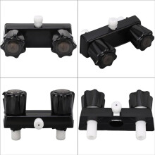 Kit de Ducha para RV con Grifo, Cabezal de Ducha de Mano y Manguera - Ideal para Autocaravanas, Remolques de Viaje y Campers