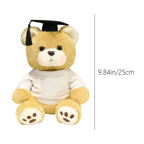 Graduation Bear Plush Toy Brown 10 inch 2