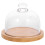 Wooden Brown Cake Plate with Cover 1 Set 4