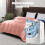 Roze dekbedovertrek 68x90 inch, premium polyester satijn 6