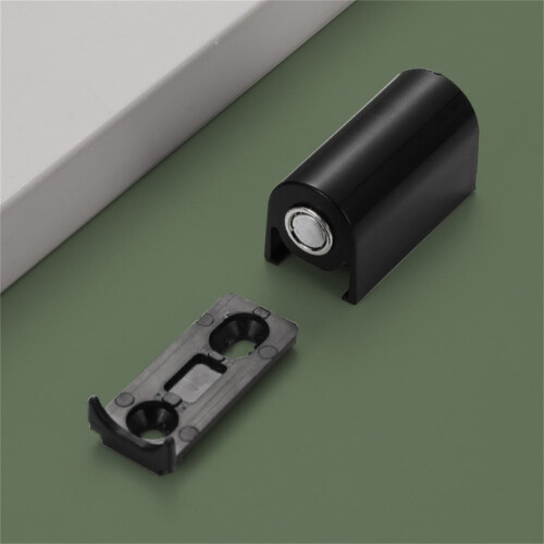 Butée de porte magnétique murale noire 2