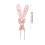 Ensemble de housse extensible pour chaise à oreilles de lapin roses 3