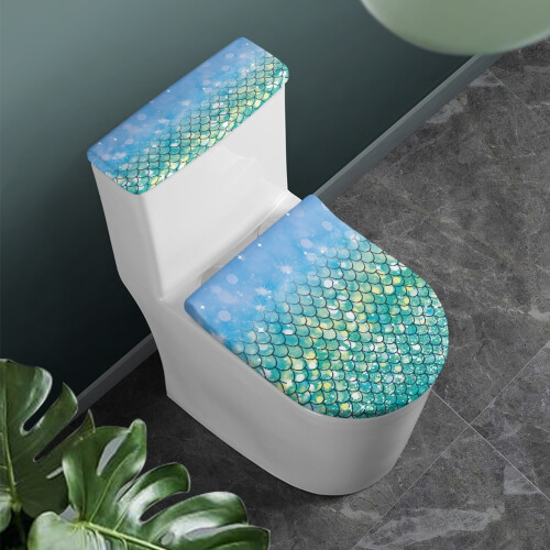 Ensemble de couvre-toilettes universel à base élastique (1 pièce) 1