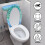 Ensemble de couvre-toilettes universel à base élastique (1 pièce) 3