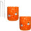 Spooky Cute Ghost Wine Glasses Orange Pumpkin 2 pcs 2
