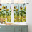 Σετ κουρτινών κουζίνας Sunflower Garden με σκελετό και βέργα 36 τεμαχίων 3