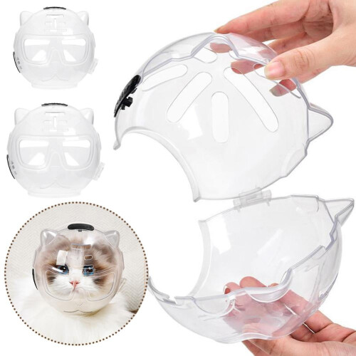 Cat Muzzle L Size Breathable Adjustable Bubble Helmet 2