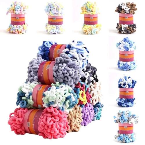 Puffy Loop Yarn for Finger Knitting and Crochet 100g 1