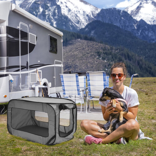 Foldable Pop-Up Dog Crate with Storage Bag 1 Pack 1