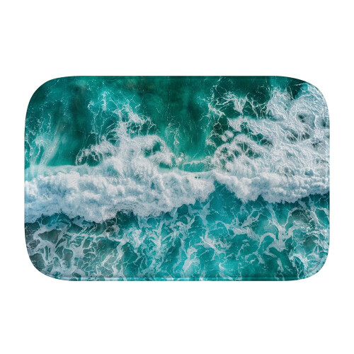 Beach Waves badetæppe skridsikkert memory foam L 2
