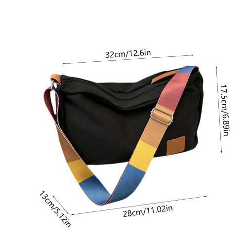 Borsa a tracolla da donna con tasche con cerniera e regolabile 1