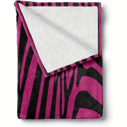 Ambesonne Pink Zebra Throw Blanket Jungle Animal Pattern 1