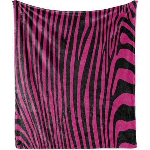 Ambesonne Pink Zebra Throw Blanket Jungle Animal Pattern 2