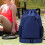 Tennis Backpack Blue Water-Resistant Large-Capacity 7