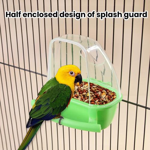 Bird Cage Hanging Feeding Cup Plastic 1 Piece 2