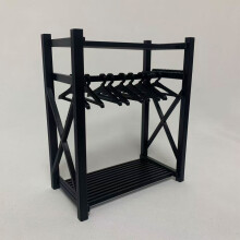 Doll Clothes Wardrobe with 10 Hangers for 15/17cm Dolls