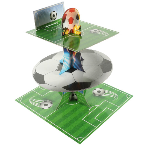Football Cake Stand Multi-Tier Sturdy Paper Holder 2