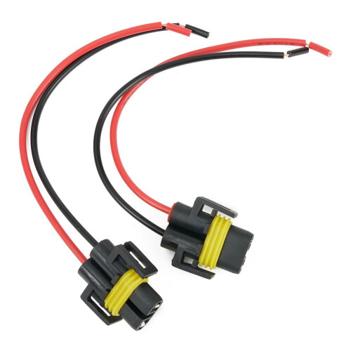 H11 H8 Bulb Wire Connector 12V-24V Car Headlight Adapter 2 1