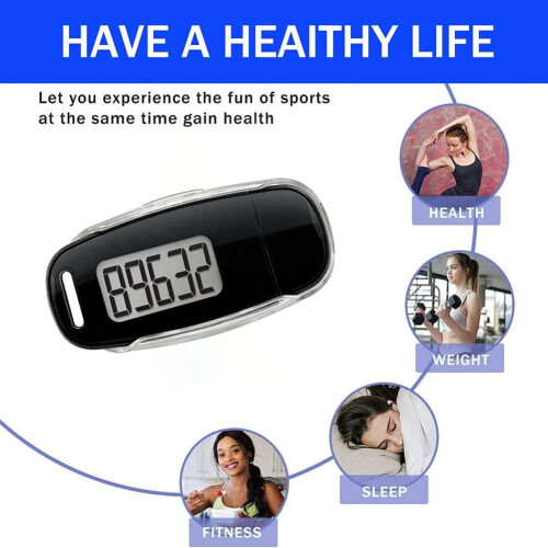 LCD display 3D axis sensor pedometer with lanyard 1