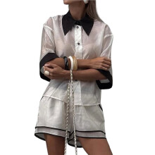 Women Sets 2 Piece Soft Short Sleeve Top and Shorts Set White S