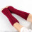 Women's Knitted Arm Warmers with Thumb Hole 4