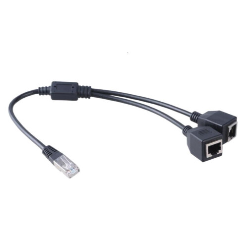 RJ45 Ethernet Cable Splitter 1-to-2 LAN Adapter 2