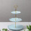 Sunflower Fruit Cake Stand Gold Silver 3 Layers 4