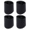 Rubber Ladder Foot Cover Black 4 Pcs 3