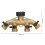Brass Ball Valve Water Splitter 4-Way Durable 3