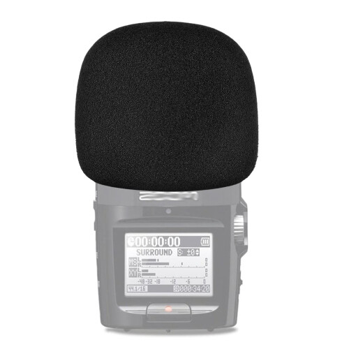 Black Reusable Foam Mic Cover for ZOOM H2N 2