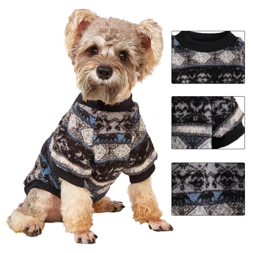 Dog Cat Winter Knit Coat Soft Thick Warm Apparel 1