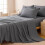 Ensemble de couette à carreaux en microfibre 5 ou 7 pièces 2