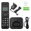 D1102B Telefone Sem Fio com Secretária Eletrônica Identificador de Chamadas/Chamada em Espera Tela LCD de 1,6 Polegadas com Luz de Fundo e 3 Linhas, 6