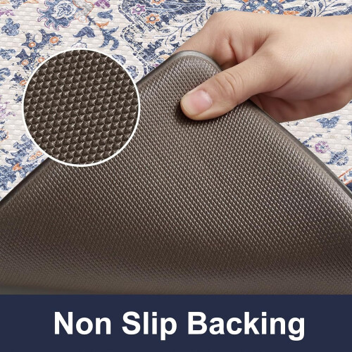 KIMDOE Kitchen Mat Cushioned Anti-Fatigue Dark Blue 2