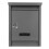 Grey Iron Outdoor Mailbox with Lockable Storage and Wall 8