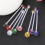Piercing nombril en acrylique, barre, 8 pièces, extra long 7