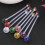 Piercing nombril en acrylique, barre, 8 pièces, extra long 8
