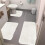 Ensemble de tapis de bain uni 4 pièces doux et antidérapants 2