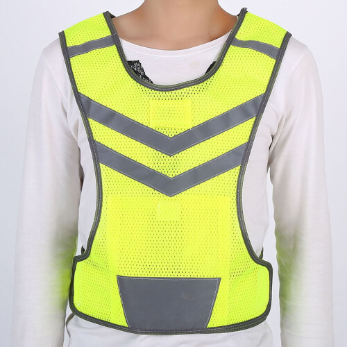 Safety Vest Fluorescent Yellow One Piece 2